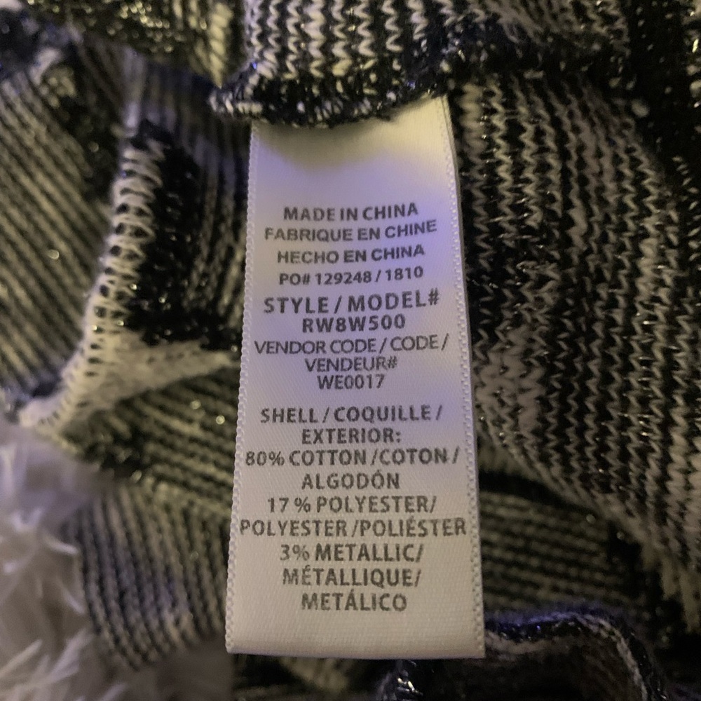 Splendid Stargazer metallic star print pullover sweater in black and white - Picture 4 of 4